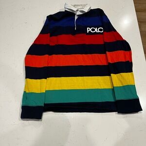 Polo Ralph Lauren Spectre Rainbow Striped Rugby Jersey Shirt Men’s M